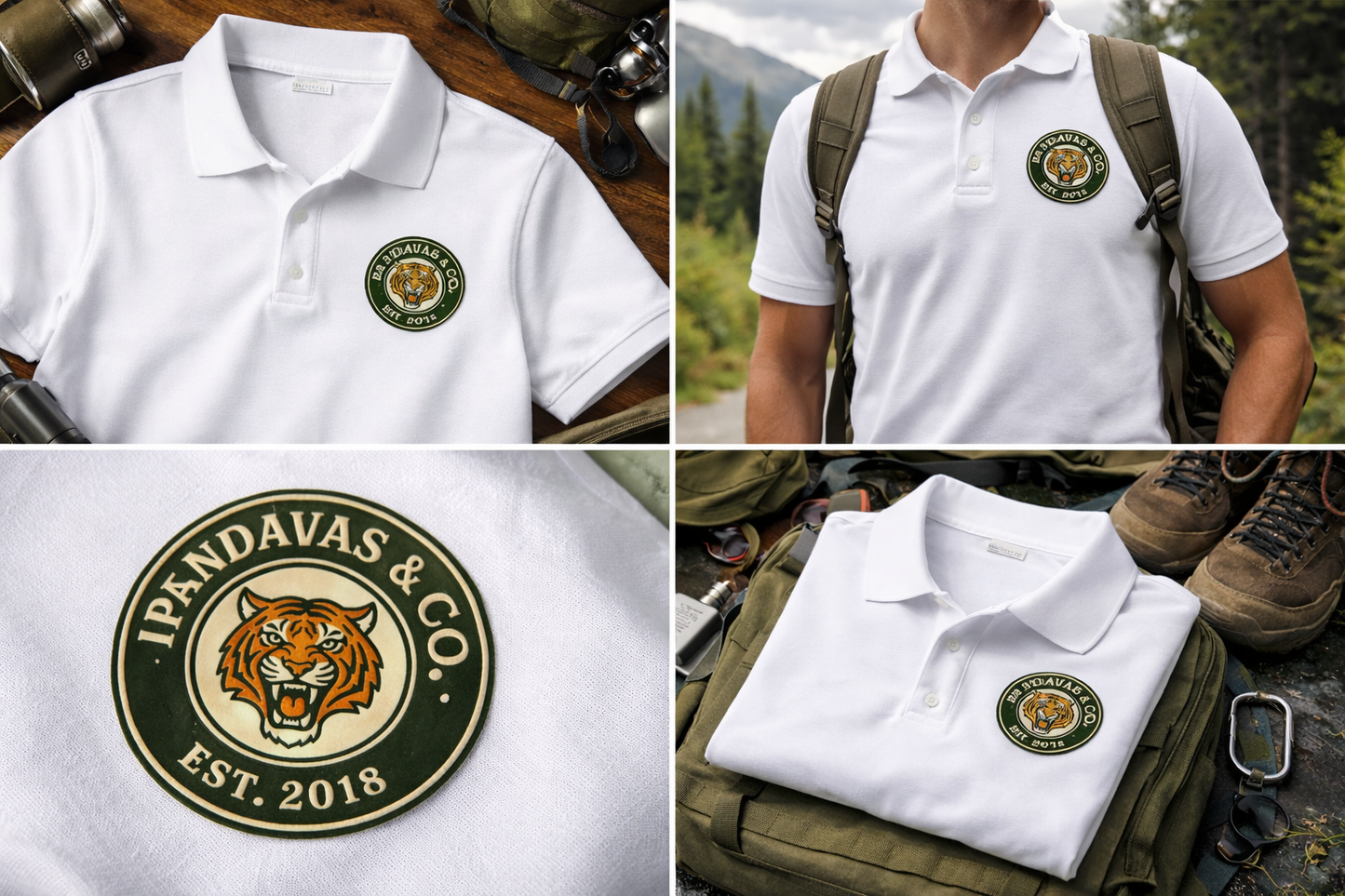 White Polo T-Shirt | Ranthambore