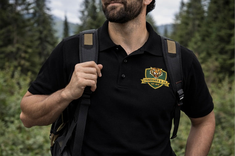 Black Polo T-Shirt | Kaziranga