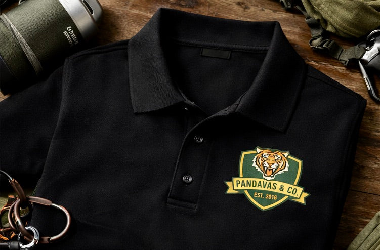 Black Polo T-Shirt | Kaziranga