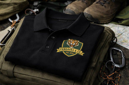 Black Polo T-Shirt | Kaziranga