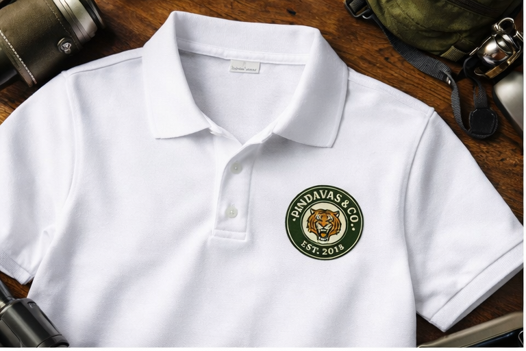 White Polo T-Shirt | Ranthambore